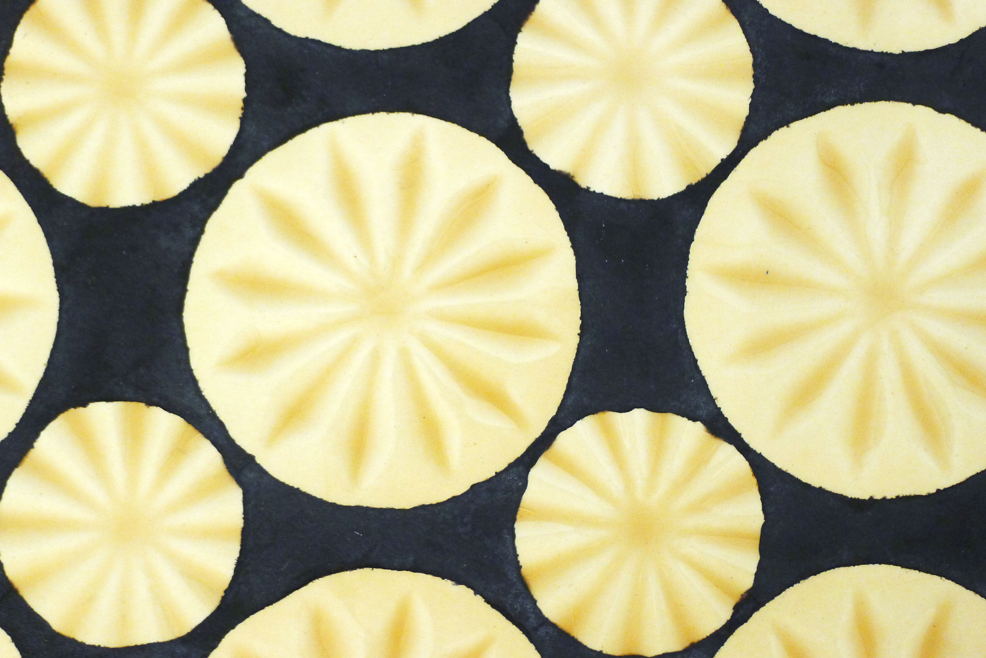 Mosaic and wrought iron side table, compass feet