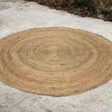 Husch Natural Round Scandinavian Jute Rug 155cm