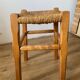Tabouret bois paille