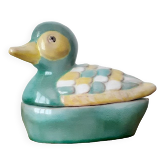 Duck-shaped ceramic box, vintage empty pocket
