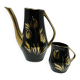 Sugar bowl, mid-century modern, porcelain, Chodzież, Poland, 1970s.