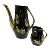 Sugar bowl, mid-century modern, porcelain, Chodzież, Poland, 1970s.