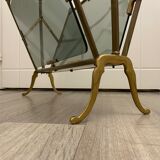 Brass magazine rack, neo-classical style 60