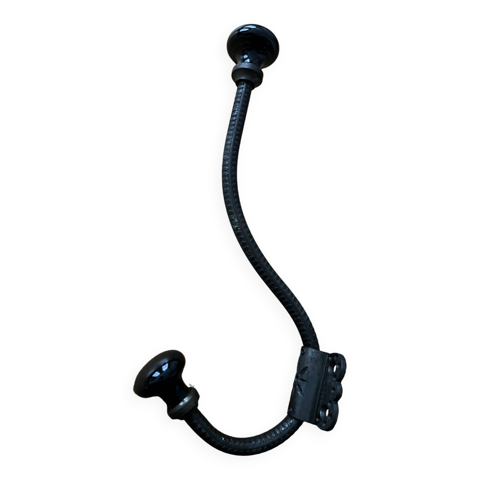 Cast iron/glass hook, year 20/30 black