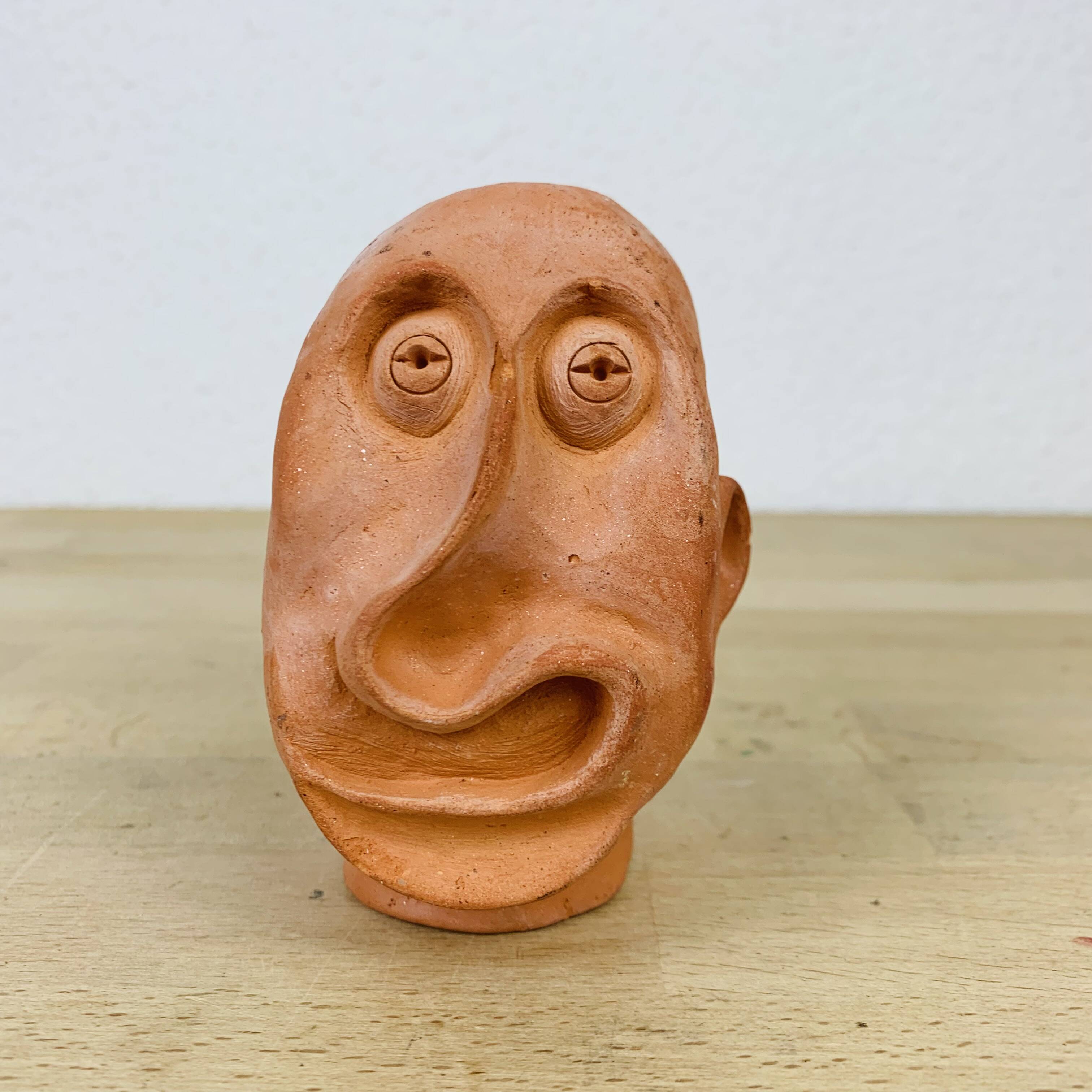 Terracotta head/bust, object of curiosity