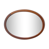 Vintage oval bevelled mirror mahogany frame