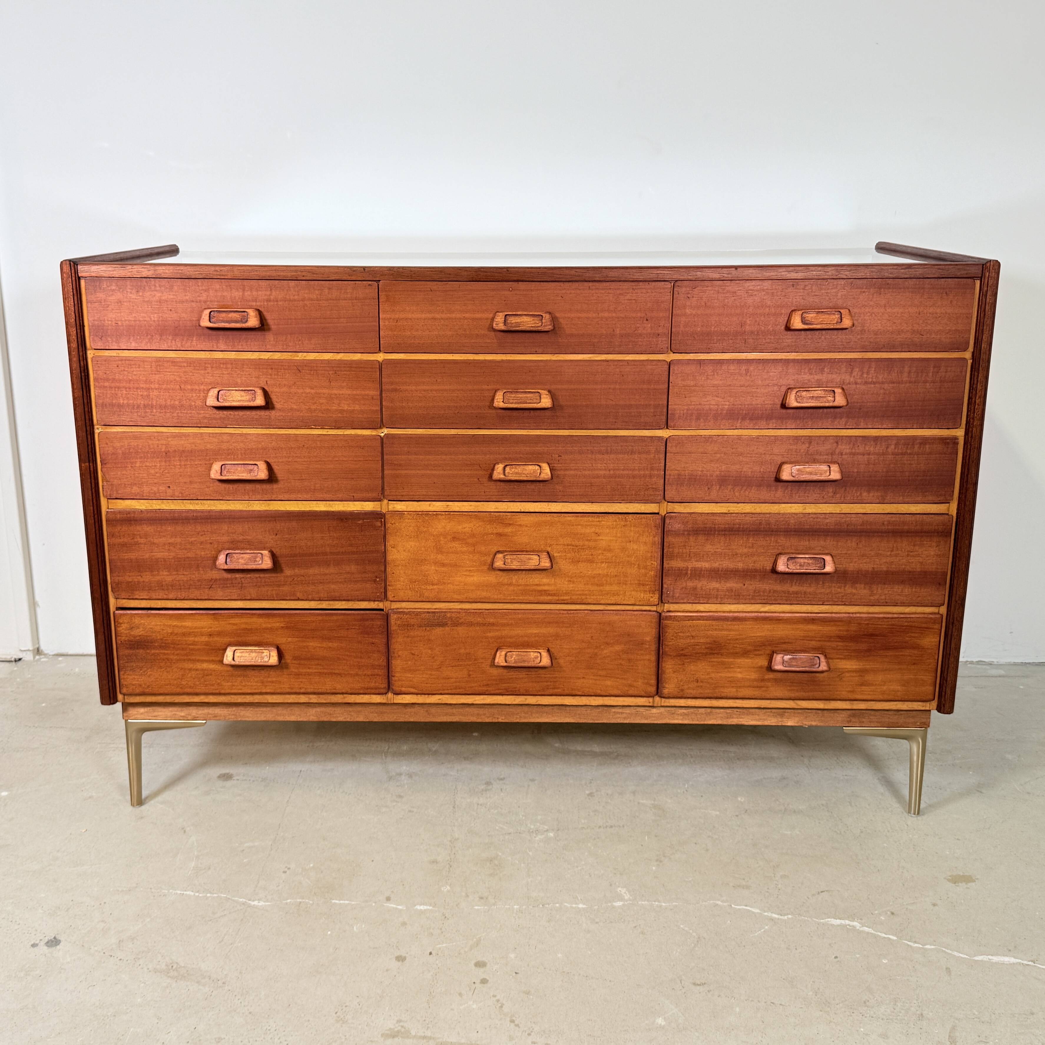 Vintage displaycabinet with 15 drawers, HAKA Ladenmöbel