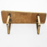 Mosaic & brass coffee table by Berthold Muller