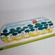 Enamelled ceramic dish, hand painted, Portugal, 36 cm