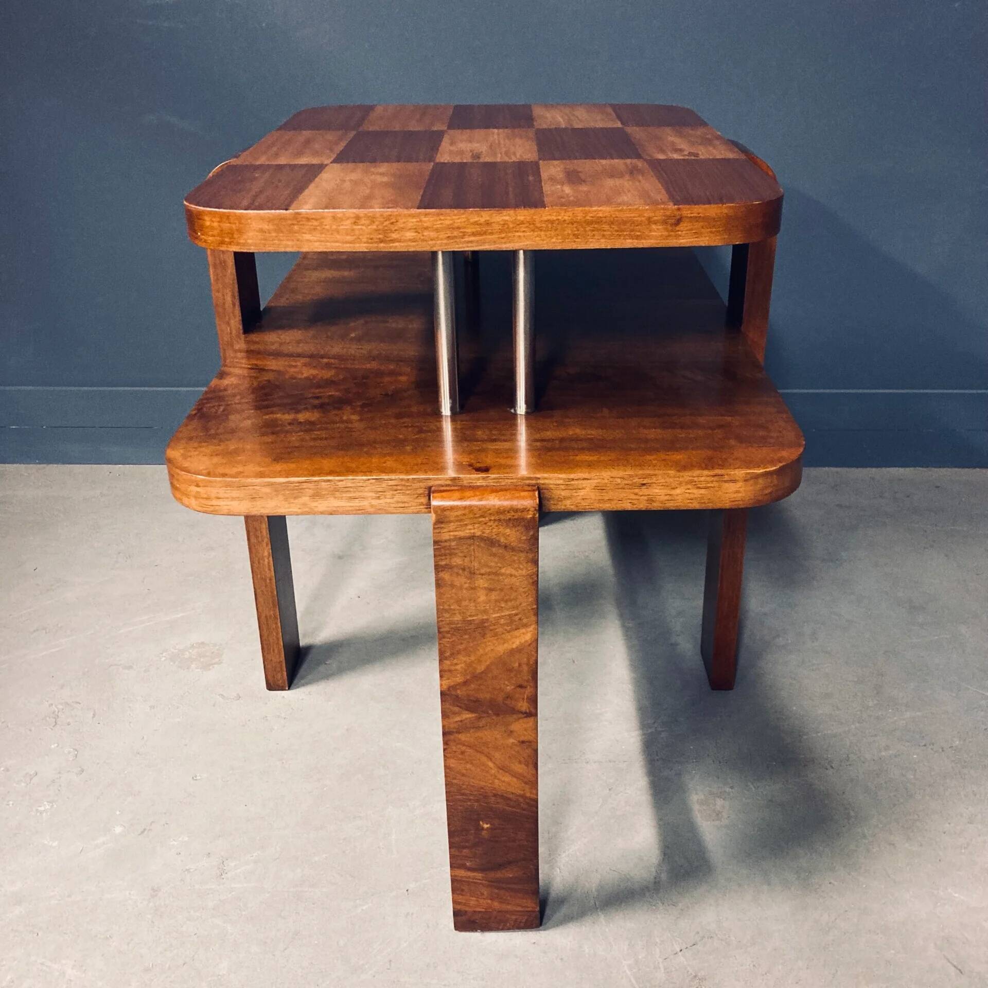 Art deco side table in Paquebot style, French, 1930s
