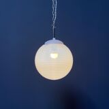 Mother of pearl opaline glass pendant lamps from the 1960s