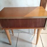 Bedside 60s blond wood
