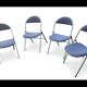 Set of 4 folding chairs from the Souvignet brand, 1970s.