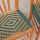 Wooden and rattan countryside canne chair