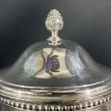 Théière en métal argenté ercuis décor frise de rang perles style louis xvi