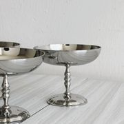 6 coupelles en métal argenté vintage