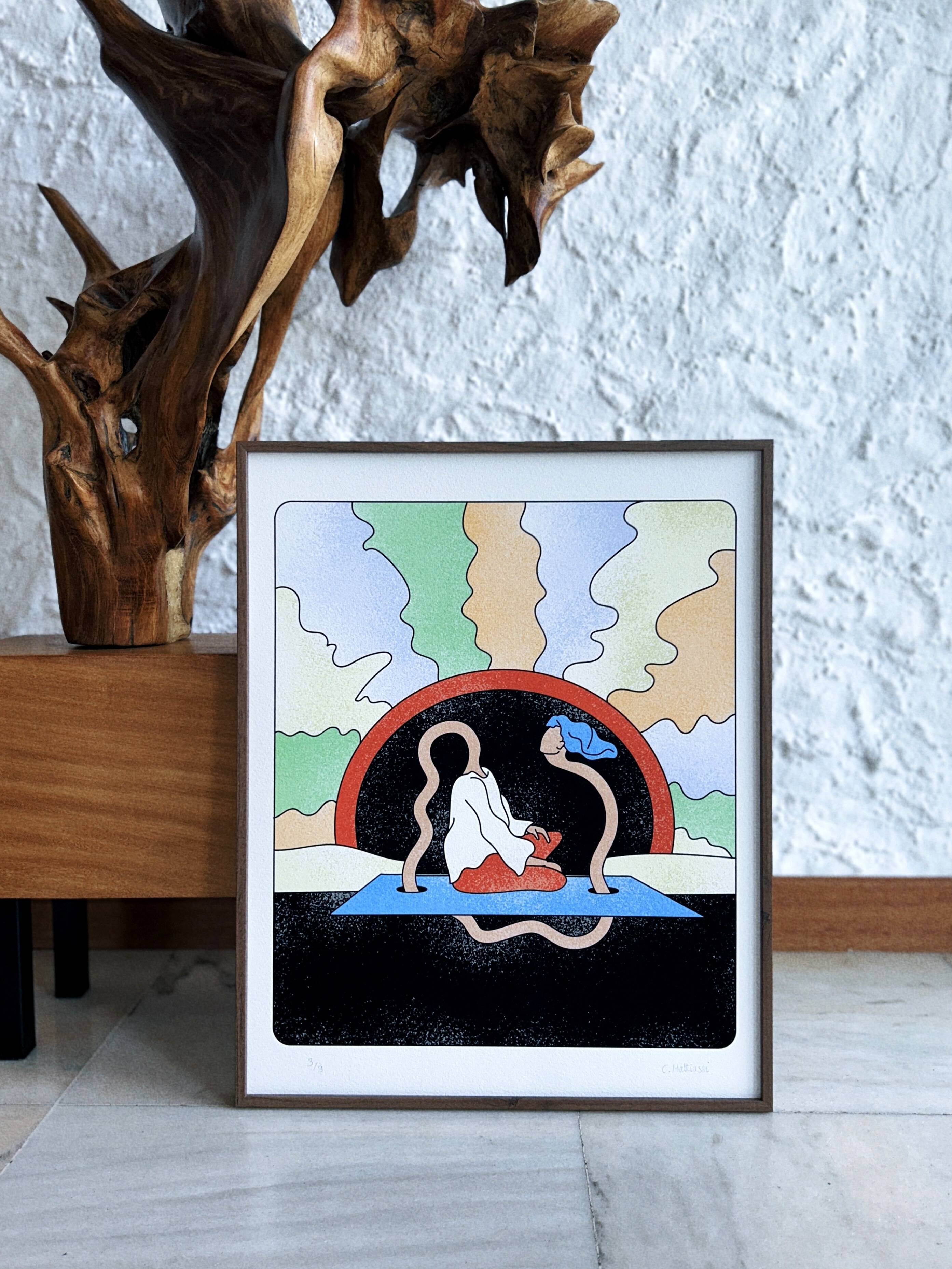 Fine Art print signed by the artist, Limited to 9 copies. Transcendental Meditation.