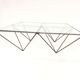 Table low vintage 60s/70s design steel wire