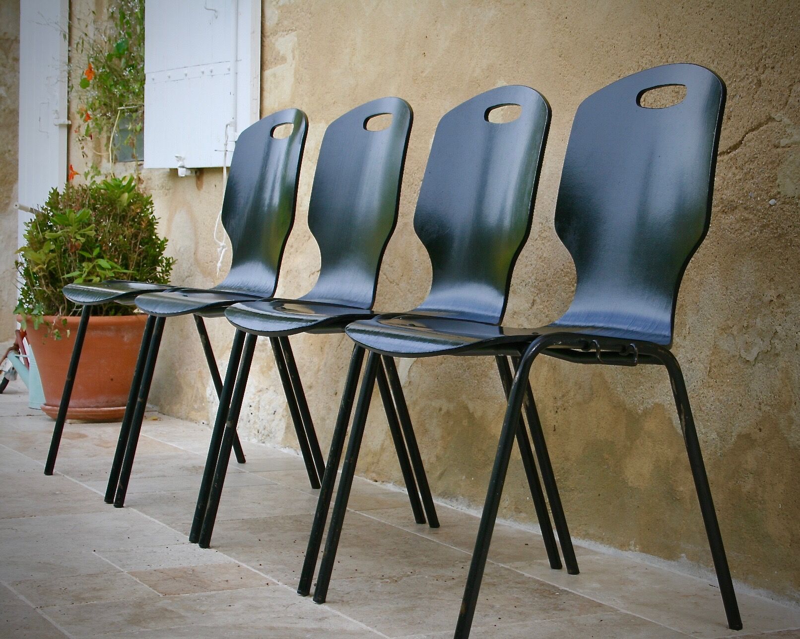 Pair of vintage german pagholz chairs from mid-XX