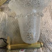 Appliques en verre de Murano en laiton, ensemble de 2