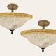 Murano Glass Light Pendants, 1980s, Set of 2