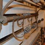 Coats in wrought iron door