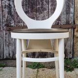 Pair Baumann chairs white seagulls, vintage, 70s