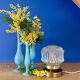 Vintage globe table lamp in moulded glass