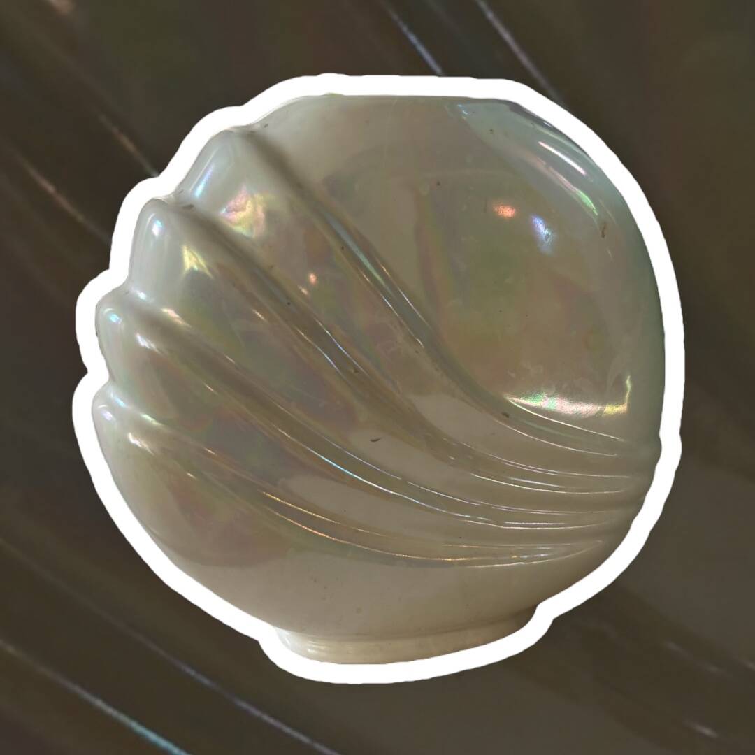 Vase art deco irisé années 80