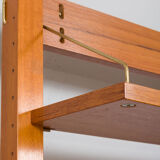 Rival 2 bay free standing teak wall unit with 3 cabinets and 3 shelves by Brodrene Jatogs Norway, Kj