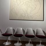 Set of 4 Knoll tulip chairs