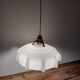 Suspension antique lampshade in pink opaline