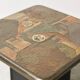 Pair of vintage Kneipp side tables with sculptural tops in mixed materials, 1970s