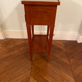 Cherry bedside table with glass