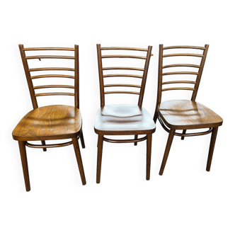 Suite de 3 chaises bistrot hollandaises