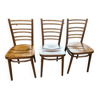 Suite of 3 Dutch bistro chairs