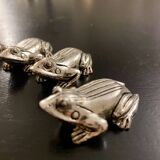 6 metal frog-shaped knife holders