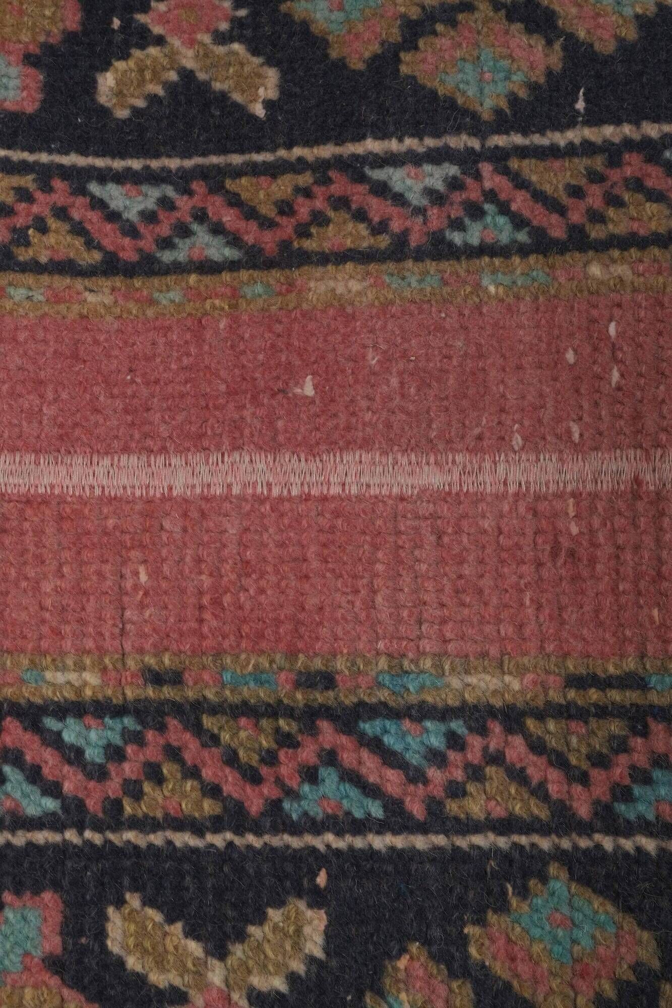 Vintage Turkish hallway rug 61x376 cm