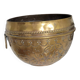 Large brass cache pot from the late 19th century (25 cm)