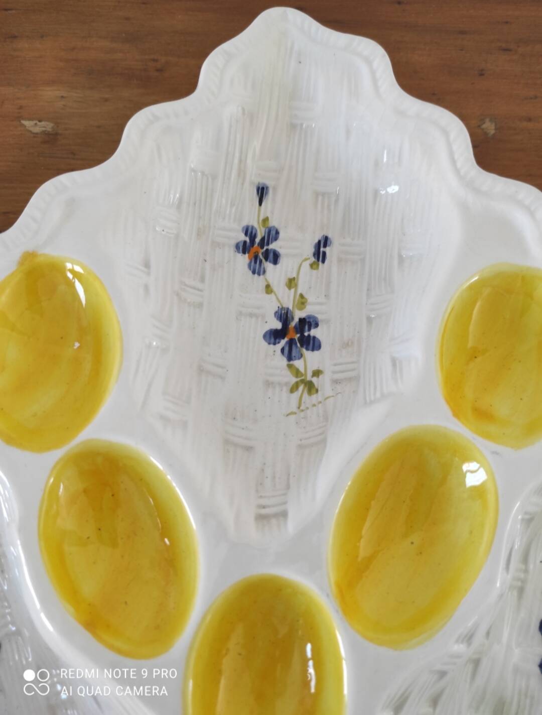 Vintage egg and raw vegetable platter