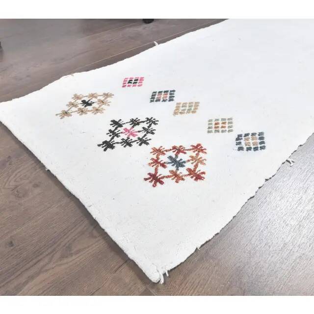 Turkish Handmade Wool Kilim Rug 57x223