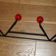 Patère 4 boules rouge