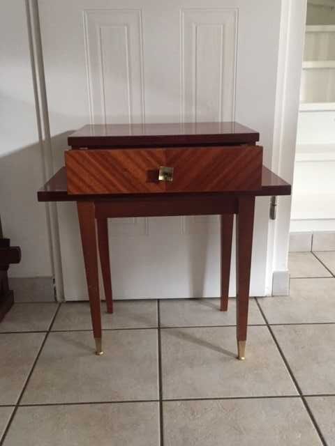 Vintage varnished bedside table