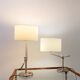 Pair of brushed steel table lamps with adjustable tilt - United Kingdom