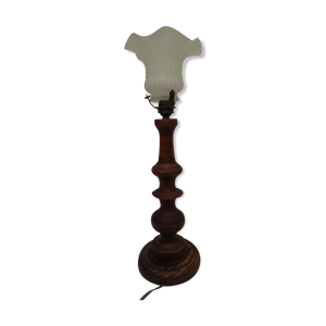 lampe de table, pied - bois