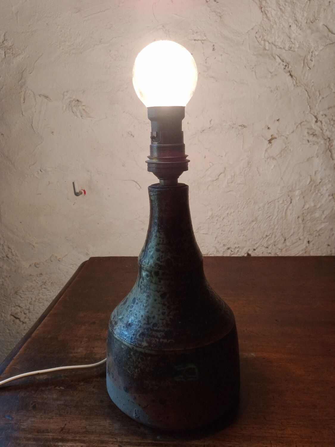 Vintage stoneware lamp base