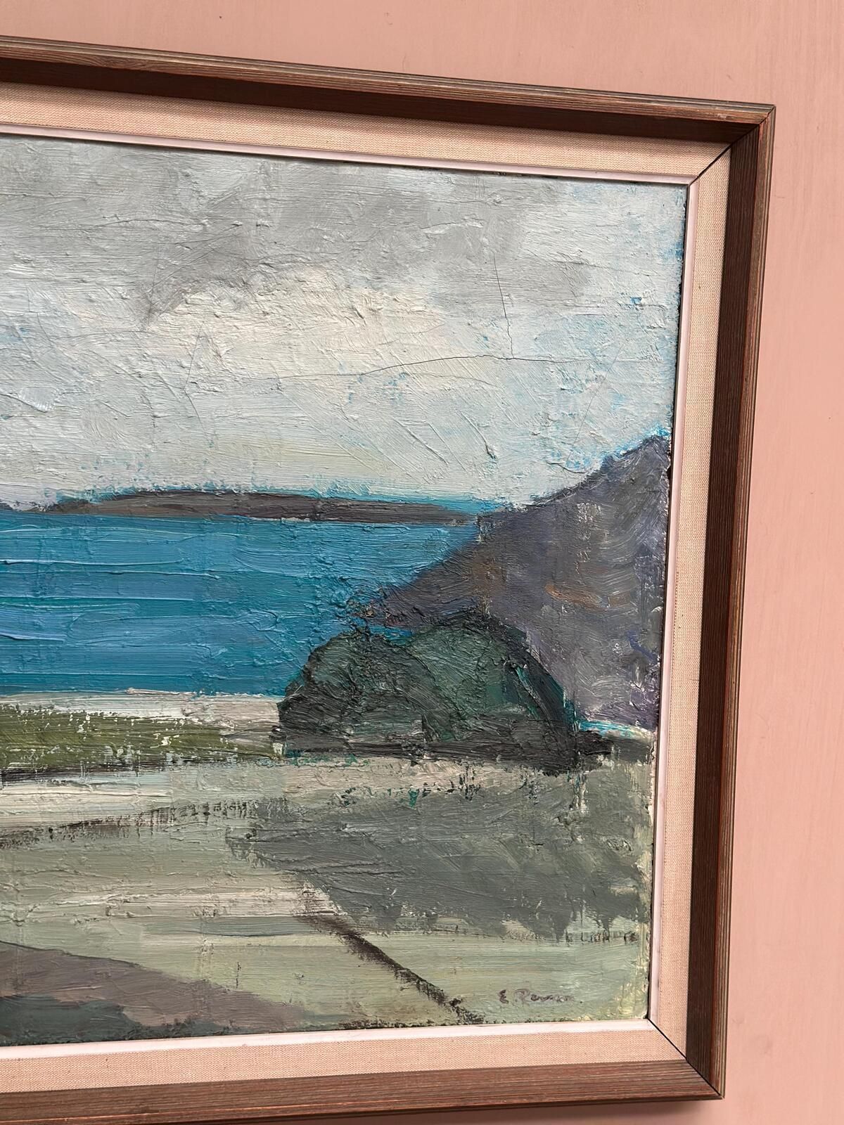 Swedish Oil on Panel – “Coastal Motif” by Einar Persson – Signed – Vintage