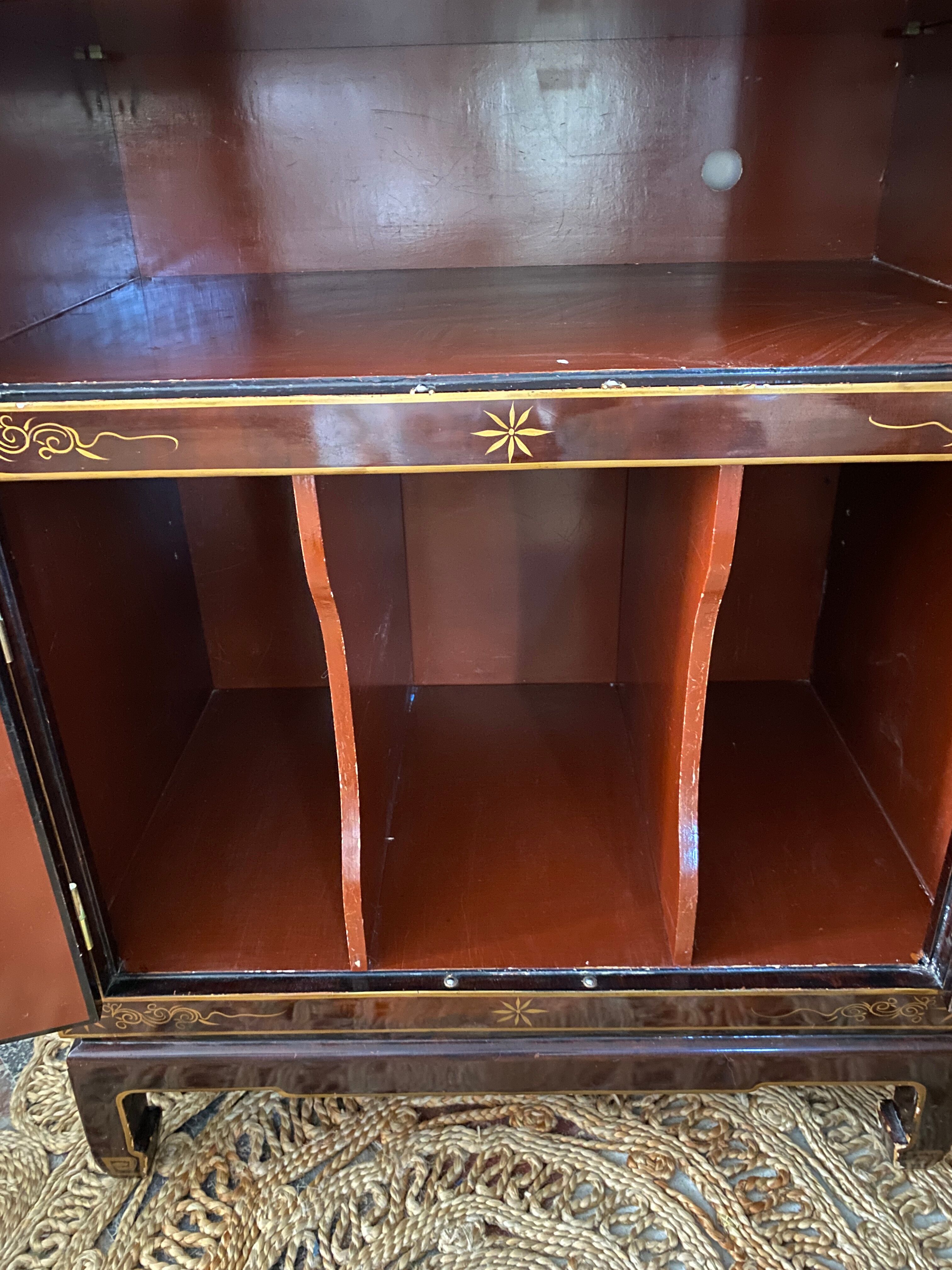Asian Chinese lacquered sideboard furniture