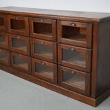 Vintage Dutch Pine Haberdashery Shop Cabinet, Mid-Century