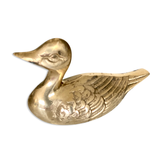 Vintage brass duck